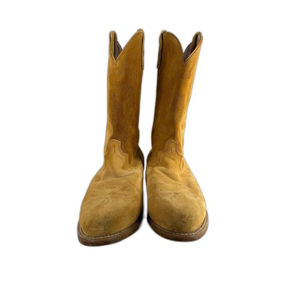 Vintage Laredo Cowboy Boot Mens 10.5 Extra Wide Drew 68216 Tan Suede Western EW main image 5